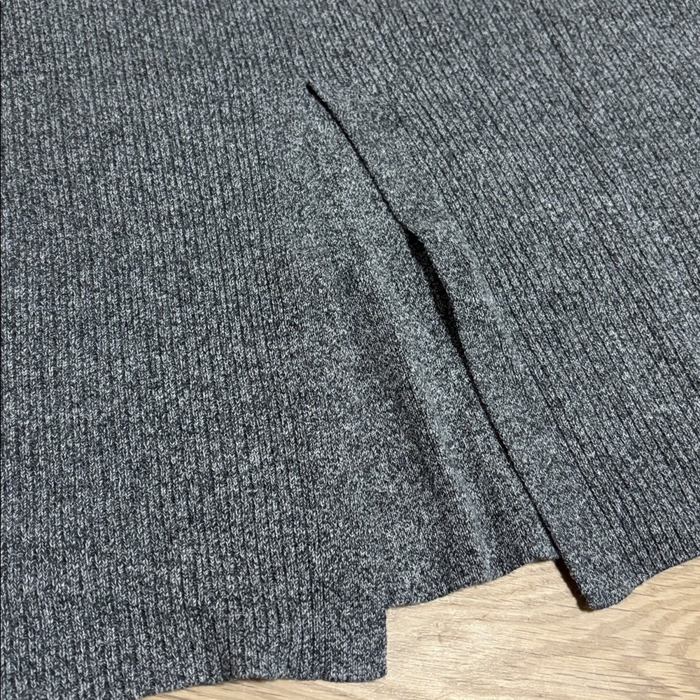 REITMANS (2X) Sweater Skirt A-Line Ribbed Grey Back Slit Cozy Soft Pull-On 2X - Picture 7 of 9
